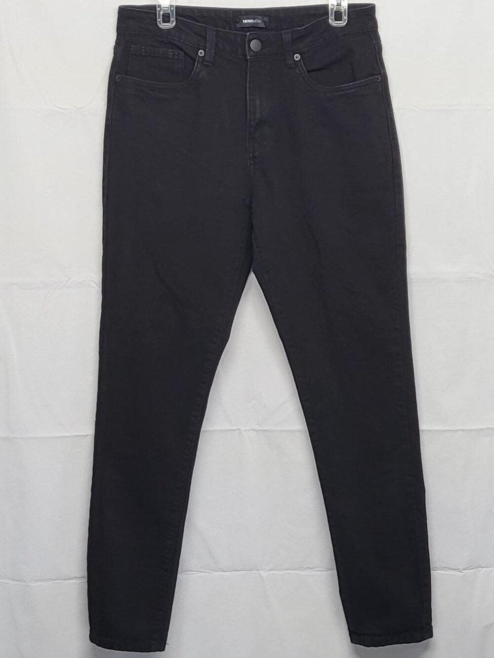 Nova Men Skinny Jeans 32 X 31 Stretch Black Denim Pants